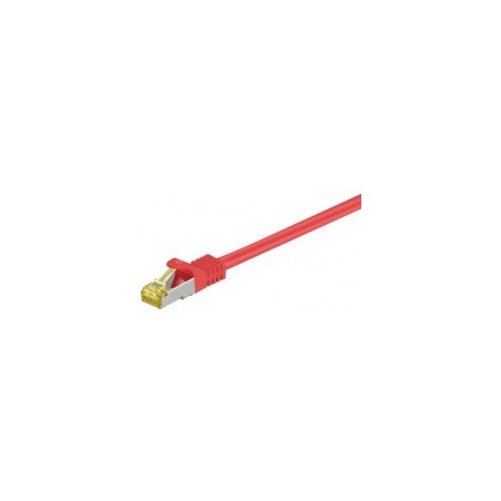 Goobay CAT 7 SFTP PiMF 1m Patch Cable Red - High-Speed, Shielded, Reliable Performance for Networking and Gaming
